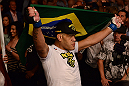 LAS VEGAS, NV - MAY 25:   Antonio Silva walks to the Octagon to face Cain Velasquez before their heavyweight championship bout during UFC 160 at the MGM Grand Garden Arena on May 25, 2013 in Las Vegas, Nevada.  (Photo by Donald Miralle/Zuffa LLC/Zuffa LLC via Getty Images)  *** Local Caption *** Cain Velasquez; Antonio Silva