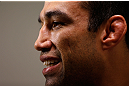 FORTALEZA, BRAZIL - JUNE 06:  Fabricio Werdum interacts with media at Centro de Eventos do Ceara on June 6, 2013 in Fortaleza, Ceara, Brazil.  (Photo by Josh Hedges/Zuffa LLC/Zuffa LLC via Getty Images)