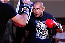 FORTALEZA, BRAZIL - JUNE 06:  Thiago Silva holds an open training session for media at Centro de Eventos do Ceara on June 6, 2013 in Fortaleza, Ceara, Brazil.  (Photo by Josh Hedges/Zuffa LLC/Zuffa LLC via Getty Images)