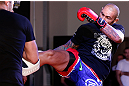 FORTALEZA, BRAZIL - JUNE 06:  Thiago Silva holds an open training session for media at Centro de Eventos do Ceara on June 6, 2013 in Fortaleza, Ceara, Brazil.  (Photo by Josh Hedges/Zuffa LLC/Zuffa LLC via Getty Images)