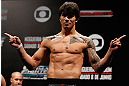 FORTALEZA, BRAZIL - JUNE 07:  Erick Silva weighs in during the UFC weigh-in at Paulo Sarasate Arena on June 7, 2013 in Fortaleza, Ceara, Brazil.  (Photo by Josh Hedges/Zuffa LLC/Zuffa LLC via Getty Images)