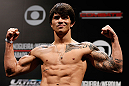 FORTALEZA, BRAZIL - JUNE 07:  Erick Silva weighs in during the UFC weigh-in at Paulo Sarasate Arena on June 7, 2013 in Fortaleza, Ceara, Brazil.  (Photo by Josh Hedges/Zuffa LLC/Zuffa LLC via Getty Images)