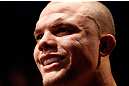 FORTALEZA, BRAZIL - JUNE 08:  Anthony Smith prepares to enter the Octagon before his middleweight fight against Antonio Braga Neto during the UFC on FUEL TV event at Paulo Sarasate Arena on June 8, 2013 in Fortaleza, Ceara, Brazil.  (Photo by Josh Hedges/Zuffa LLC/Zuffa LLC via Getty Images)
