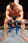 FORTALEZA, BRAZIL - JUNE 08:  A dejected Karlos Vemola sits on his stool after his submission loss to Caio Magalhaes in their middleweight fight during the UFC on FUEL TV event at Paulo Sarasate Arena on June 8, 2013 in Fortaleza, Ceara, Brazil.  (Photo by Josh Hedges/Zuffa LLC/Zuffa LLC via Getty Images)