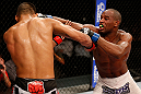 FORTALEZA, BRAZIL - JUNE 08:  (R-L) Leandro Silva punches Ildemar Alcantara in their welterweight fight during the UFC on FUEL TV event at Paulo Sarasate Arena on June 8, 2013 in Fortaleza, Ceara, Brazil.  (Photo by Josh Hedges/Zuffa LLC/Zuffa LLC via Getty Images)