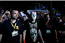 FORTALEZA, BRAZIL - JUNE 08:  Rony "Jason" Mariano Bezerra enters the arena before his featherweight fight against Mike Wilkinson during the UFC on FUEL TV event at Paulo Sarasate Arena on June 8, 2013 in Fortaleza, Ceara, Brazil.  (Photo by Josh Hedges/Zuffa LLC/Zuffa LLC via Getty Images)