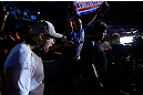FORTALEZA, BRAZIL - JUNE 08:  Daniel Sarafian enters the arena before his middleweight fight against Eddie Mendez during the UFC on FUEL TV event at Paulo Sarasate Arena on June 8, 2013 in Fortaleza, Ceara, Brazil.  (Photo by Josh Hedges/Zuffa LLC/Zuffa LLC via Getty Images)