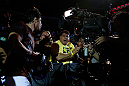 FORTALEZA, BRAZIL - JUNE 08:  Erick Silva enters the arena before his welterweight fight against Jason High during the UFC on FUEL TV event at Paulo Sarasate Arena on June 8, 2013 in Fortaleza, Ceara, Brazil.  (Photo by Josh Hedges/Zuffa LLC/Zuffa LLC via Getty Images)