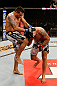 FORTALEZA, BRAZIL - JUNE 08:  (L-R) Fabricio Werdum knees Antonio Rodrigo "Minotauro" Nogueira in their heavyweight fight during the UFC on FUEL TV event at Paulo Sarasate Arena on June 8, 2013 in Fortaleza, Ceara, Brazil.  (Photo by Josh Hedges/Zuffa LLC/Zuffa LLC via Getty Images)