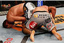 FORTALEZA, BRAZIL - JUNE 08:  (L-R) Fabricio Werdum secures an arm bar submission against Antonio Rodrigo "Minotauro" Nogueira in their heavyweight fight during the UFC on FUEL TV event at Paulo Sarasate Arena on June 8, 2013 in Fortaleza, Ceara, Brazil.  (Photo by Josh Hedges/Zuffa LLC/Zuffa LLC via Getty Images)