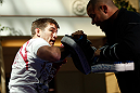 WINNIPEG, CANADA - JUNE 12:  Sam Stout holds an open workout session for fans and media at Portage Place on June 12, 2013 in Winnipeg, Manitoba, Canada.  (Photo by Josh Hedges/Zuffa LLC/Zuffa LLC via Getty Images)