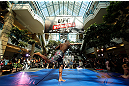 WINNIPEG, CANADA - JUNE 12:  Yves Jabouin holds an open workout session for fans and media at Portage Place on June 12, 2013 in Winnipeg, Manitoba, Canada.  (Photo by Josh Hedges/Zuffa LLC/Zuffa LLC via Getty Images)