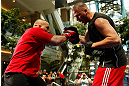 WINNIPEG, CANADA - JUNE 12:  Pat Barry holds an open workout session for fans and media at Portage Place on June 12, 2013 in Winnipeg, Manitoba, Canada.  (Photo by Josh Hedges/Zuffa LLC/Zuffa LLC via Getty Images)