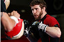 WINNIPEG, CANADA - JUNE 12:  Mitch Clarke holds an open workout session for fans and media at Portage Place on June 12, 2013 in Winnipeg, Manitoba, Canada.  (Photo by Josh Hedges/Zuffa LLC/Zuffa LLC via Getty Images)