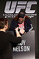 WINNIPEG, CANADA - JUNE 13:  Roy Nelson interacts with media during the UFC 161 media day at The Met on June 13, 2013 in Winnipeg, Manitoba, Canada.  (Photo by Josh Hedges/Zuffa LLC/Zuffa LLC via Getty Images)