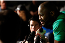 WINNIPEG, CANADA - JUNE 13:  Rashad Evans interacts with media during the UFC 161 media day at The Met on June 13, 2013 in Winnipeg, Manitoba, Canada.  (Photo by Josh Hedges/Zuffa LLC/Zuffa LLC via Getty Images)
