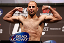 WINNIPEG, CANADA - JUNE 14:  Kenny Robertson weighs in during the UFC 161 weigh-in at the MTS Centre on June 14, 2013 in Winnipeg, Manitoba, Canada.  (Photo by Josh Hedges/Zuffa LLC/Zuffa LLC via Getty Images)