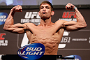 WINNIPEG, CANADA - JUNE 14:  Sam Stout weighs in during the UFC 161 weigh-in at the MTS Centre on June 14, 2013 in Winnipeg, Manitoba, Canada.  (Photo by Josh Hedges/Zuffa LLC/Zuffa LLC via Getty Images)
