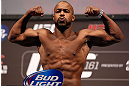 WINNIPEG, CANADA - JUNE 14:  Rashad Evans weighs in during the UFC 161 weigh-in at the MTS Centre on June 14, 2013 in Winnipeg, Manitoba, Canada.  (Photo by Josh Hedges/Zuffa LLC/Zuffa LLC via Getty Images)