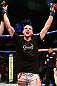 WINNIPEG, CANADA - JUNE 15:  James Krause reacts after his submission victory over Sam Stout in their lightweight fight during the UFC 161 event at the MTS Centre on June 15, 2013 in Winnipeg, Manitoba, Canada.  (Photo by Josh Hedges/Zuffa LLC/Zuffa LLC via Getty Images)