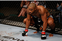 WINNIPEG, CANADA - JUNE 15: Rashad Evans sits in his corner before his light heavyweight fight against Dan Henderson during the UFC 161 event at the MTS Centre on June 15, 2013 in Winnipeg, Manitoba, Canada.  (Photo by Josh Hedges/Zuffa LLC/Zuffa LLC via Getty Images)