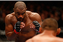 WINNIPEG, CANADA - JUNE 15:  (L-R) Rashad Evans punches squares off with Dan Henderson in their light heavyweight fight during the UFC 161 event at the MTS Centre on June 15, 2013 in Winnipeg, Manitoba, Canada.  (Photo by Josh Hedges/Zuffa LLC/Zuffa LLC via Getty Images)