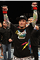 The Ultimate Fighter Season 13 Finale: Scott Jorgensen celebrates his win.