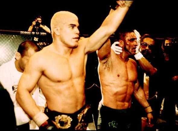 Tito Ortiz and Ken Shamrock after UFC 40