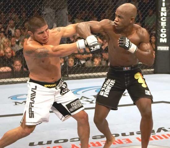 Edwards punches Joe Stevenson at UFC 61