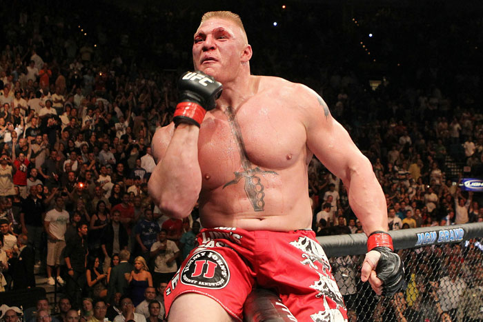 Relive Lesnar's amazing comeback vs Carwin at UFC 116 (Photo by Josh Hedges/Zuffa LLC/Zuffa LLC via Getty Images)