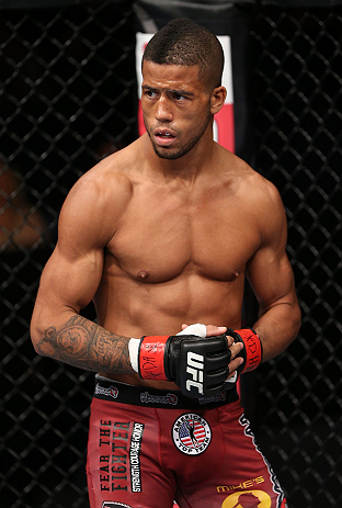 NOTTINGHAM, ENGLAND - SEPTEMBER 29: Jason Young stands in the Octagon before his featherweight fight against Robbie Peralta at the UFC on Fuel TV event at Capital FM Arena on September 29, 2012 in Nottingham, England. (Photo by Josh Hedges/Zuffa LLC/Zuffa LLC via Getty Images)