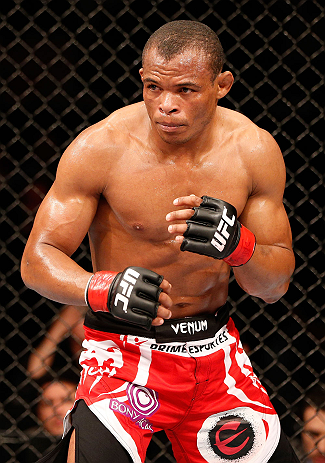 SAO PAULO, BRAZIL - JANUARY 19: Francisco Trinaldo stands in the Octagon during his lightweight fight against C.J. Keith at the UFC on FX event on January 19, 2013 at Ibirapuera Gymnasium in Sao Paulo, Brazil. (Photo by Josh Hedges/Zuffa LLC/Zuffa LLC via Getty Images)