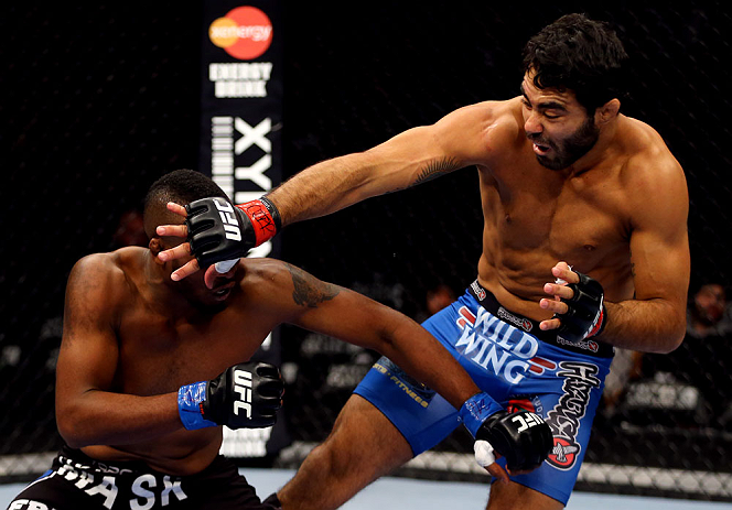 CHICAGO, IL - JANUARY 26:  Sean Spencer (L) fights Rafael Natal (R) during their Middleweight Bout part of UFC on FOX at United Center on January 26, 2013 in Chicago, Illinois.  (Photo by Al Bello/Zuffa LLC/Zuffa LLC Via Getty Images)