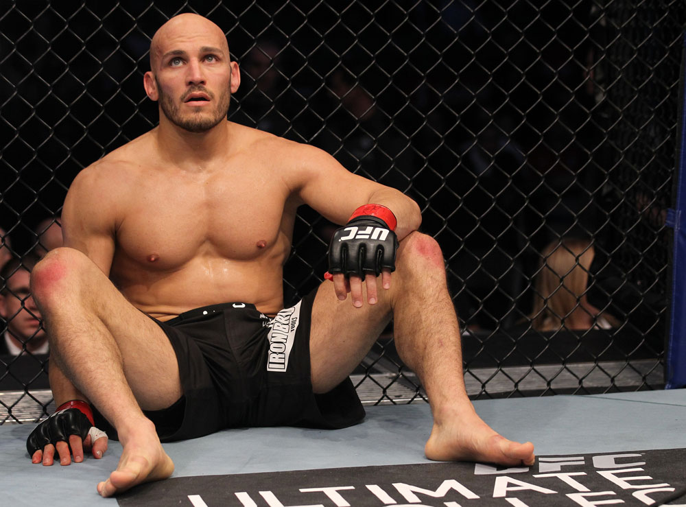 TORONTO, ON - DECEMBER 10:  Rich Attonito reacts after suffering a TKO loss to Jake Hecht during the UFC 140 event at Air Canada Centre on December 10, 2011 in Toronto, Ontario, Canada.  (Photo by Nick Laham/Zuffa LLC/Zuffa LLC via Getty Images)