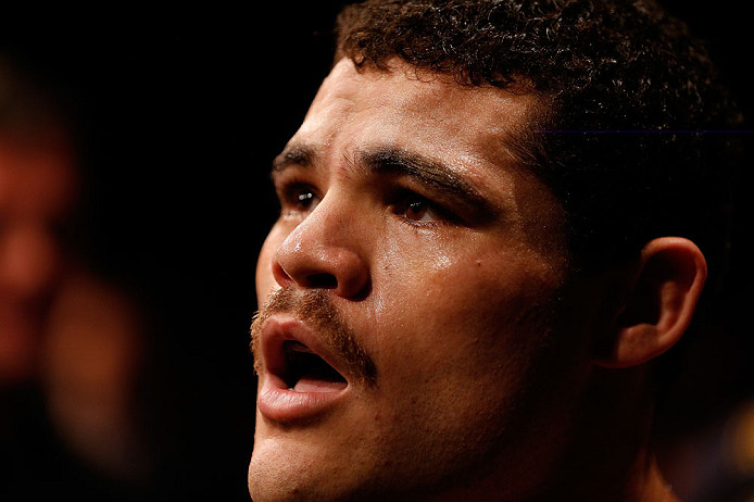 SAO PAULO, BRAZIL - JANUARY 19: Wagner Prado prepares to enter the Octagon before his light heavyweight fight against Ildemar Alcantara at the UFC on FX event on January 19, 2013 at Ibirapuera Gymnasium in Sao Paulo, Brazil. (Photo by Josh Hedges/Zuffa LLC/Zuffa LLC via Getty Images)
