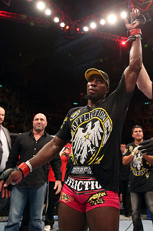 RIO DE JANEIRO, BRAZIL - OCTOBER 13:  Phil Davis reacts after defeating Wagner Prado during their light heavyweight fight at UFC 153 inside HSBC Arena on October 13, 2012 in Rio de Janeiro, Brazil.  (Photo by Josh Hedges/Zuffa LLC/Zuffa LLC via Getty Images)