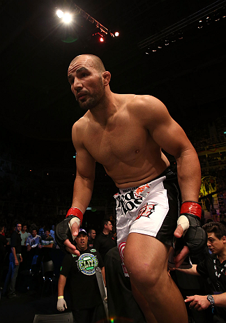RIO DE JANEIRO, BRAZIL - OCTOBER 13:  Glover Teixeira enters the Octagon before his light heavyweight fight against Fabio Maldonado at UFC 153 inside HSBC Arena on October 13, 2012 in Rio de Janeiro, Brazil.  (Photo by Josh Hedges/Zuffa LLC/Zuffa LLC via Getty Images)
