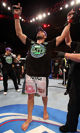 RIO DE JANEIRO, BRAZIL - OCTOBER 13:  Glover Teixeira reacts after defeating Fabio Maldonado during their light heavyweight fight at UFC 153 inside HSBC Arena on October 13, 2012 in Rio de Janeiro, Brazil.  (Photo by Josh Hedges/Zuffa LLC/Zuffa LLC via Getty Images)