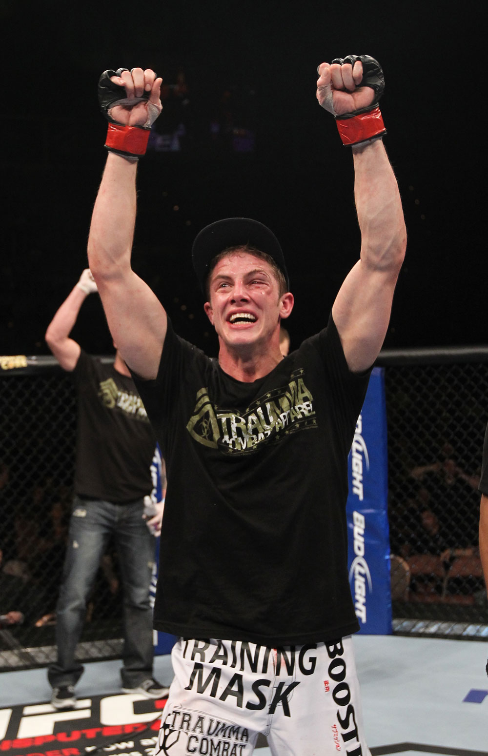 LAS VEGAS, NV - FEBRUARY 04:  Matt Riddle reacts to being declared the winner in his fight against Henry Martinez during the UFC 143 event at Mandalay Bay Events Center on February 4, 2012 in Las Vegas, Nevada.  (Photo by Nick Laham/Zuffa LLC/Zuffa LLC via Getty Images) *** Local Caption *** Matt Riddle