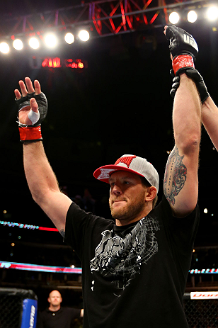 CHICAGO, IL - JANUARY 26:  Ryan Bader celebrates defeating Vladimir Matyushenko during their Light Heavyweight Bout part of UFC on FOX at United Center on January 26, 2013 in Chicago, Illinois.  (Photo by Al Bello/Zuffa LLC/Zuffa LLC Via Getty Images)