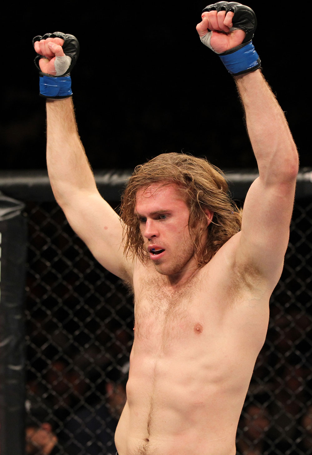 SYDNEY, AUSTRALIA - MARCH 03: Andrew Craig reacts after defeating Kyle Noke in a middleweight bout during the UFC on FX event at Allphones Arena on March 3, 2012 in Sydney, Australia. (Photo by Josh Hedges/Zuffa LLC/Zuffa LLC via Getty Images) *** Local Caption *** Andrew Craig