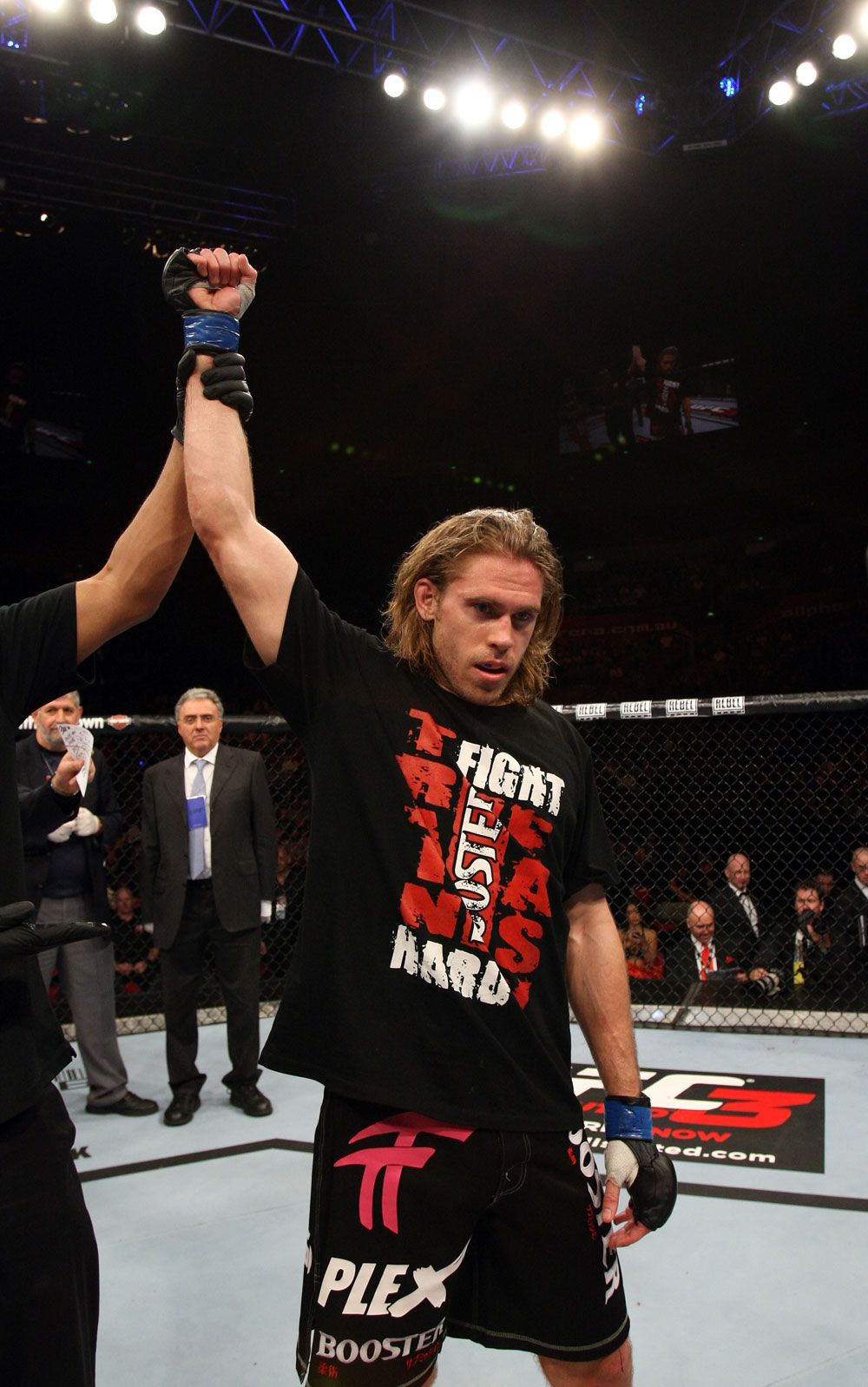 SYDNEY, AUSTRALIA - MARCH 03: Andrew Craig reacts after defeating Kyle Noke in a middleweight bout during the UFC on FX event at Allphones Arena on March 3, 2012 in Sydney, Australia. (Photo by Josh Hedges/Zuffa LLC/Zuffa LLC via Getty Images) *** Local Caption *** Andrew Craig