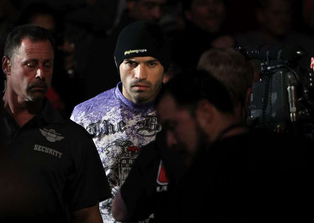 TORONTO, ON - DECEMBER 10:  Igor Pokrajac enters the arena before his bout against Krzysztof Soszynski during the UFC 140 event at Air Canada Centre on December 10, 2011 in Toronto, Ontario, Canada.  (Photo by Josh Hedges/Zuffa LLC/Zuffa LLC via Getty Images)