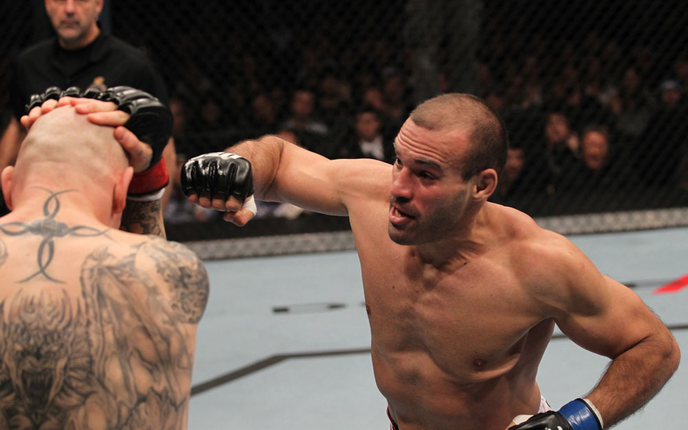 TORONTO, ON - DECEMBER 10:  (R-L) Igor Pokrajac punches Krzysztof Soszynski during the UFC 140 event at Air Canada Centre on December 10, 2011 in Toronto, Ontario, Canada.  (Photo by Nick Laham/Zuffa LLC/Zuffa LLC via Getty Images)