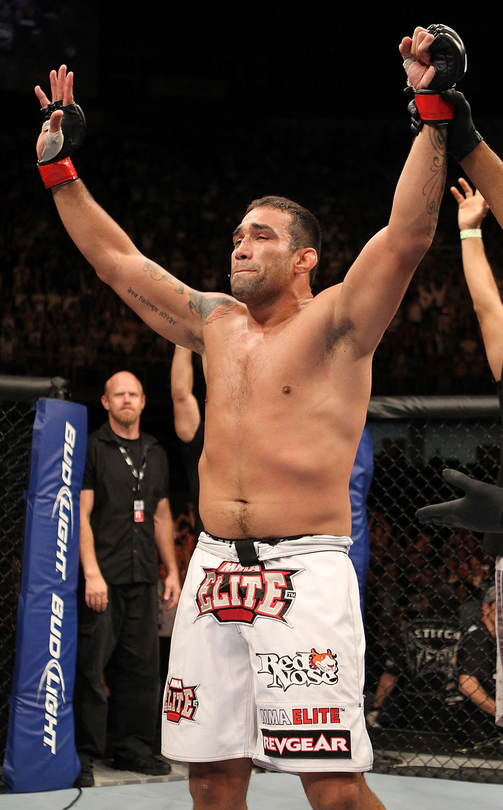 BELO HORIZONTE, BRAZIL - JUNE 23: Fabricio Werdum reacts after defeating Mike Russow during their UFC 147 heavyweight bout at Estadio Jornalista Felipe Drummond on June 23, 2012 in Belo Horizonte, Brazil. (Photo by Josh Hedges/Zuffa LLC/Zuffa LLC via Getty Images)