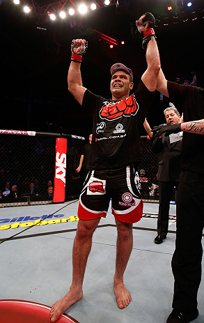 SAO PAULO, BRAZIL - JANUARY 19: Gabriel Gonzaga reacts after defeating Ben Rothwell in their heavyweight fight at the UFC on FX event on January 19, 2013 at Ibirapuera Gymnasium in Sao Paulo, Brazil. (Photo by Josh Hedges/Zuffa LLC/Zuffa LLC via Getty Images)
