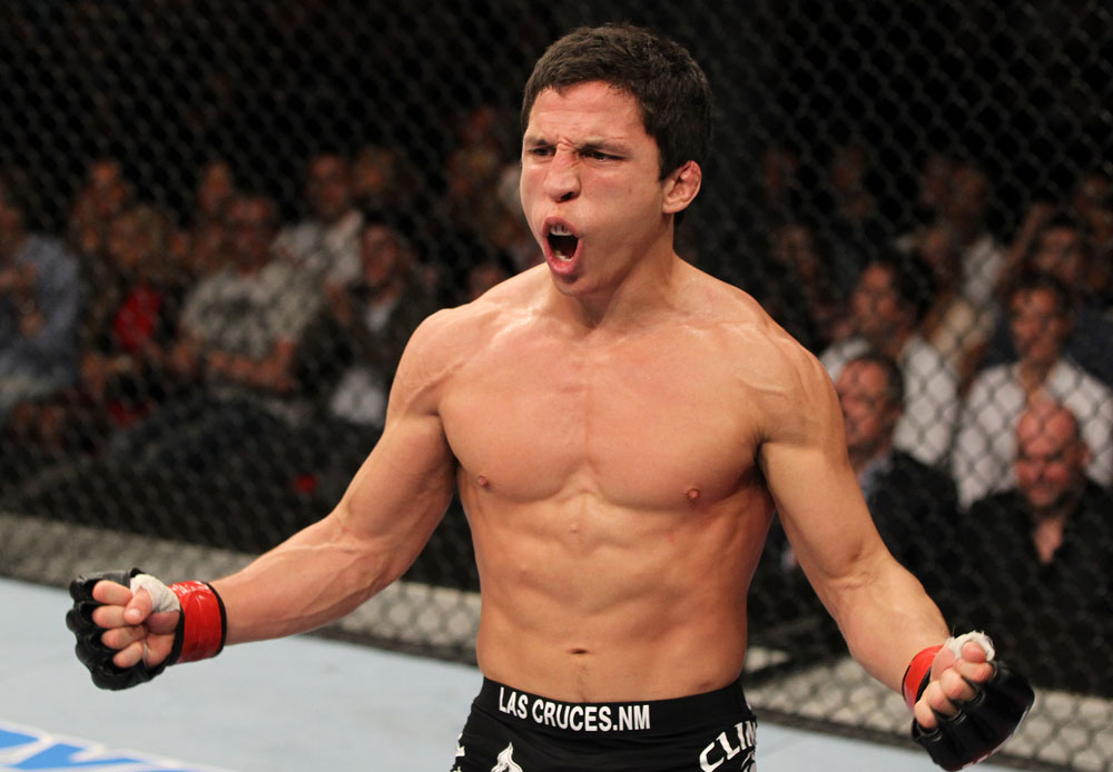 SYDNEY, AUSTRALIA - MARCH 03: Joseph Benavidez reacts after knocking out Yasuhiro Urushitani in a flyweight bout during the UFC on FX event at Allphones Arena on March 3, 2012 in Sydney, Australia. (Photo by Josh Hedges/Zuffa LLC/Zuffa LLC via Getty Images) *** Local Caption *** Joseph Benavidez