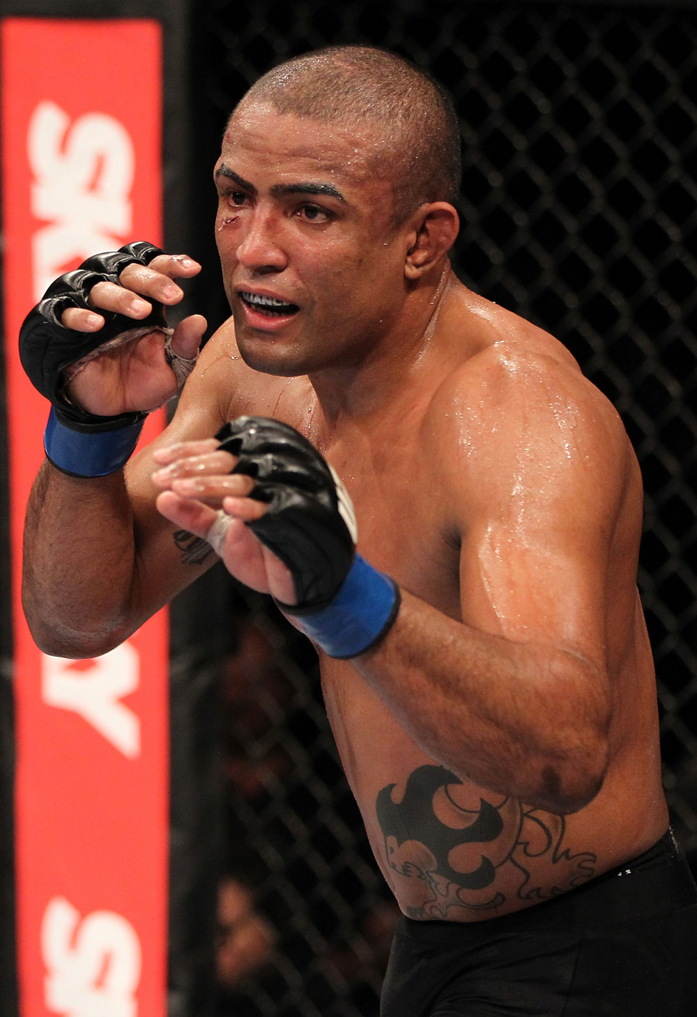 BELO HORIZONTE, BRAZIL - JUNE 23: Sergio "Serginho" Moraes stands in teh Octagon during his UFC 147 middleweight bout against Cezar "Mutante" Ferreira at Estadio Jornalista Felipe Drummond on June 23, 2012 in Belo Horizonte, Brazil. (Photo by Josh Hedges/Zuffa LLC/Zuffa LLC via Getty Images)