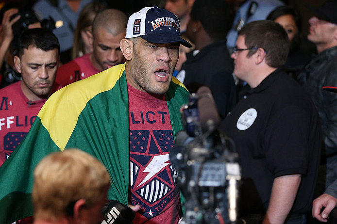 MINNEAPOLIS, MN - OCTOBER 05: Antonio "Bigfoot" Silva enters the arena before his heavyweight fight against Travis Browne at the UFC on FX event at Target Center on October 5, 2012 in Minneapolis, Minnesota. (Photo by Josh Hedges/Zuffa LLC/Zuffa LLC via Getty Images)