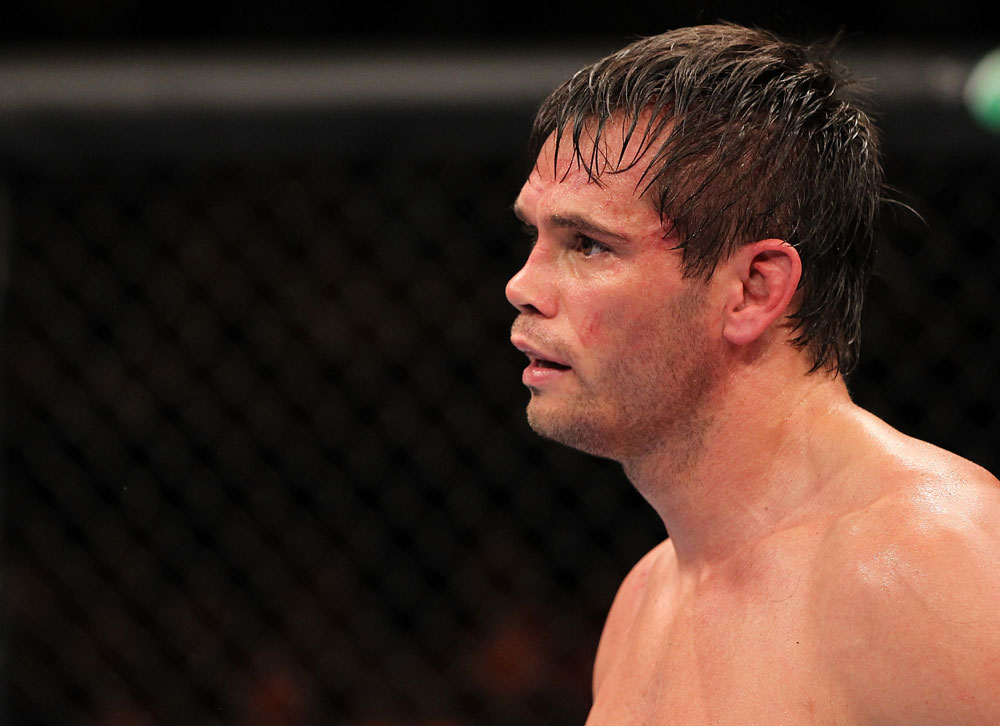BELO HORIZONTE, BRAZIL - JUNE 23: Rich Franklin stands in the Octagon during his UFC 147 catchweight bout against Wanderlei Silva at Estadio Jornalista Felipe Drummond on June 23, 2012 in Belo Horizonte, Brazil. (Photo by Josh Hedges/Zuffa LLC/Zuffa LLC via Getty Images)